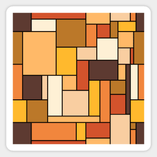 Retro Rectangles in Seventies Colors Sticker